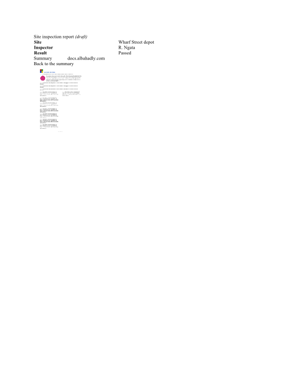 The created document: a title with italic suffix, a two-column table, links and an inserted thumbnail image