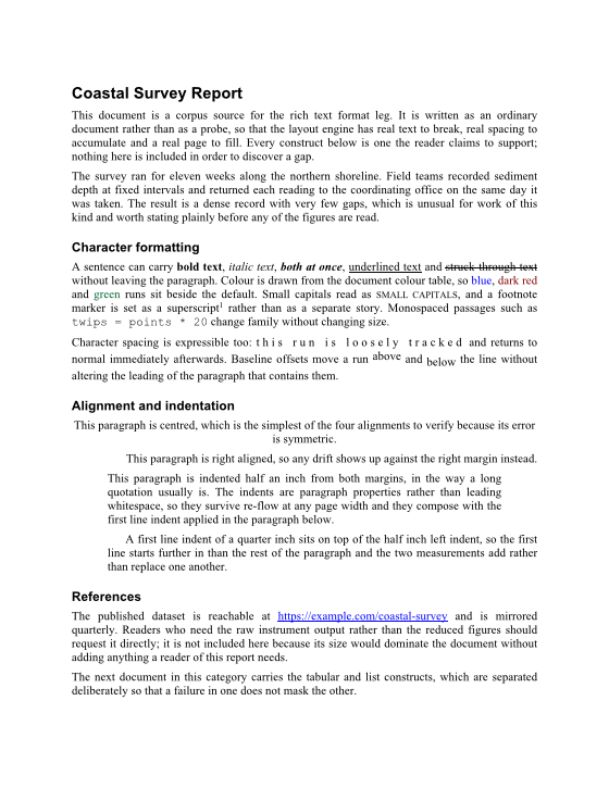 A styled RTF article rendered to PDF