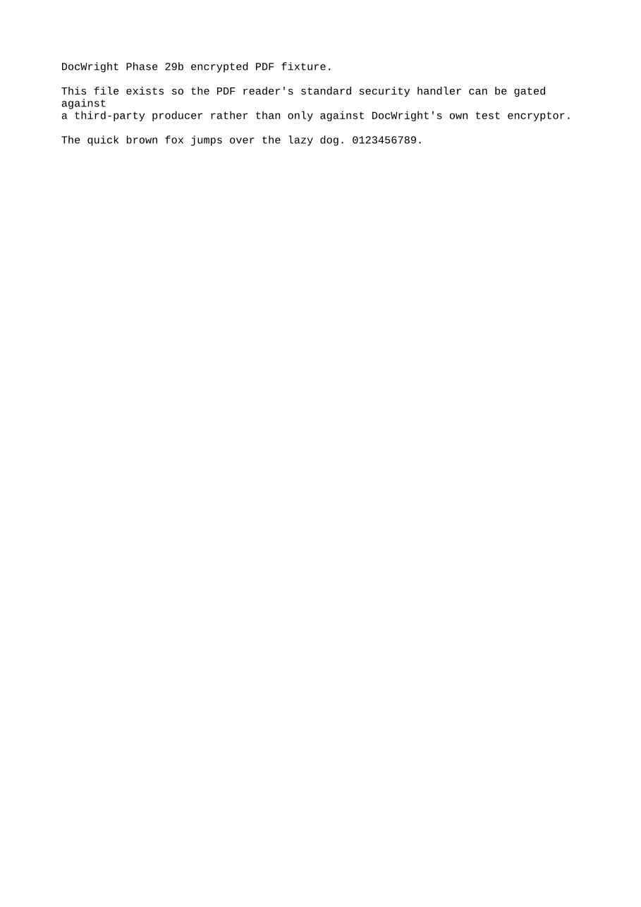 The first page of an encrypted PDF produced by LibreOffice, rendered after decryption